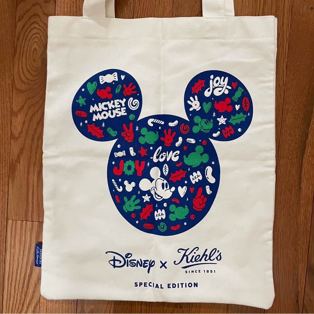 NEW Kiehl’s x Disney Mickey Mouse Holiday 2017 Canvas Tote Bag - Picture 5 of 5